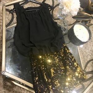 Black & Gold  Adrianna papell dress